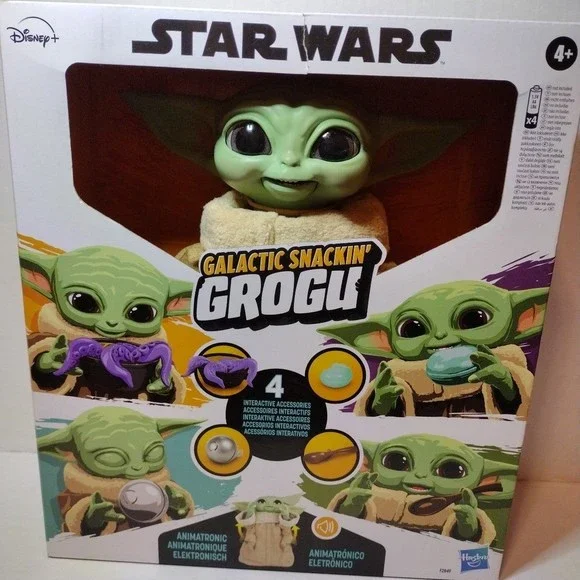 New in Box! Star Wars The Mandalorian Galactic Snackin Grogu Animatronic - Picture 1 of 6